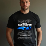 T-SHIRT-LAMBIRGHINI AVENTADOR BLEU